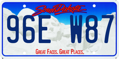 SD license plate 96EW87