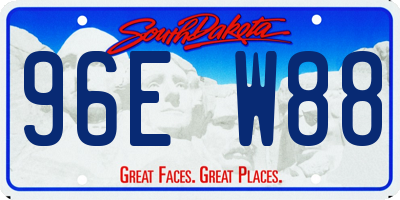 SD license plate 96EW88