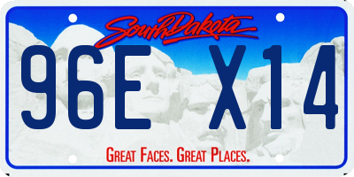 SD license plate 96EX14