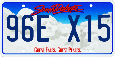 SD license plate 96EX15