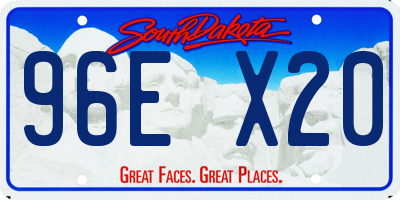 SD license plate 96EX20
