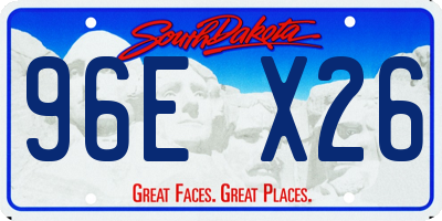 SD license plate 96EX26