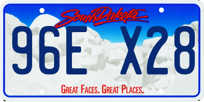 SD license plate 96EX28
