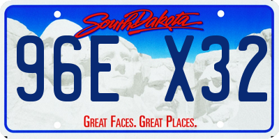 SD license plate 96EX32