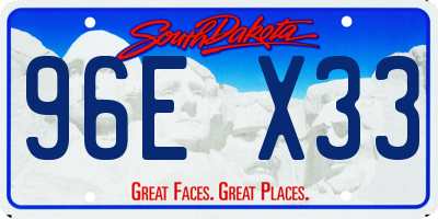 SD license plate 96EX33