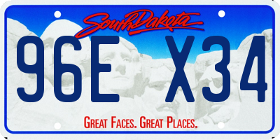 SD license plate 96EX34