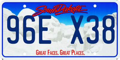 SD license plate 96EX38