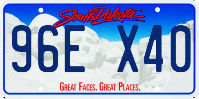 SD license plate 96EX40