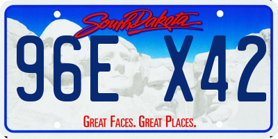 SD license plate 96EX42