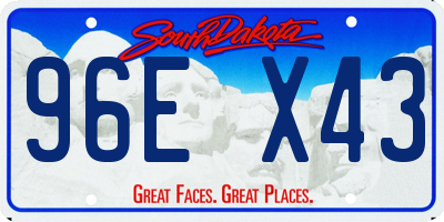 SD license plate 96EX43