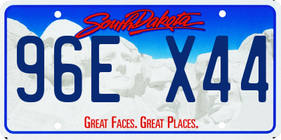 SD license plate 96EX44