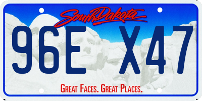 SD license plate 96EX47