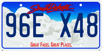 SD license plate 96EX48