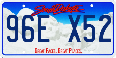 SD license plate 96EX52