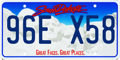 SD license plate 96EX58