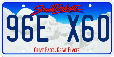 SD license plate 96EX60