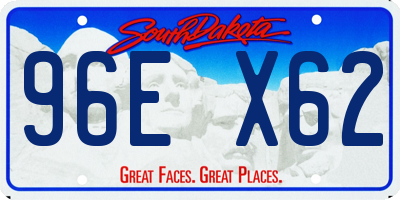 SD license plate 96EX62