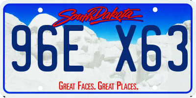 SD license plate 96EX63