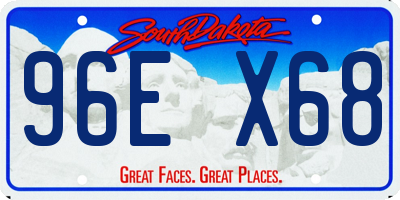 SD license plate 96EX68