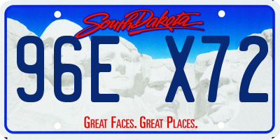 SD license plate 96EX72