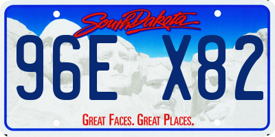 SD license plate 96EX82