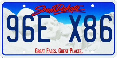 SD license plate 96EX86