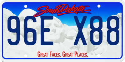 SD license plate 96EX88