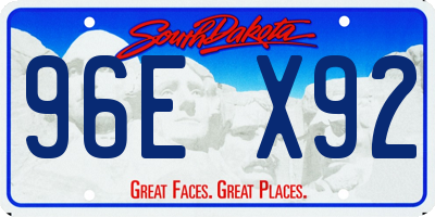 SD license plate 96EX92