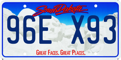 SD license plate 96EX93
