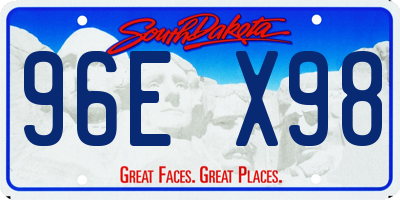 SD license plate 96EX98