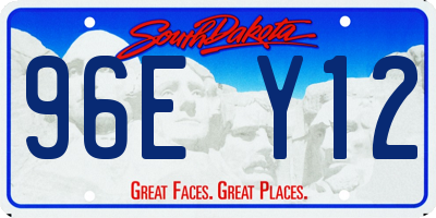 SD license plate 96EY12