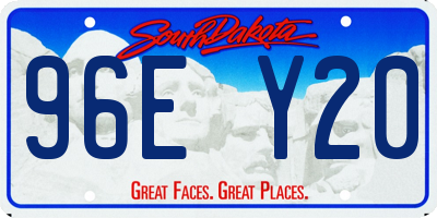 SD license plate 96EY20