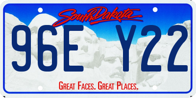 SD license plate 96EY22