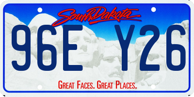 SD license plate 96EY26