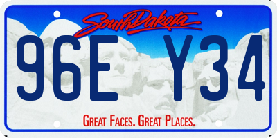 SD license plate 96EY34