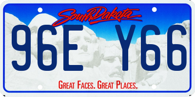 SD license plate 96EY66