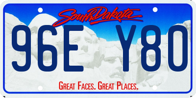 SD license plate 96EY80