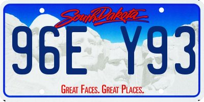 SD license plate 96EY93