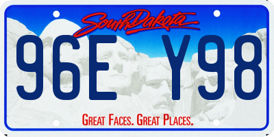 SD license plate 96EY98