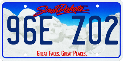 SD license plate 96EZ02