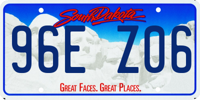 SD license plate 96EZ06