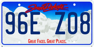 SD license plate 96EZ08