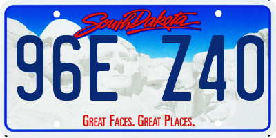 SD license plate 96EZ40