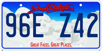 SD license plate 96EZ42