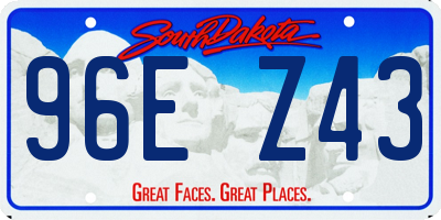 SD license plate 96EZ43