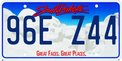 SD license plate 96EZ44