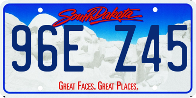 SD license plate 96EZ45