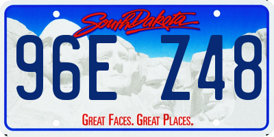 SD license plate 96EZ48
