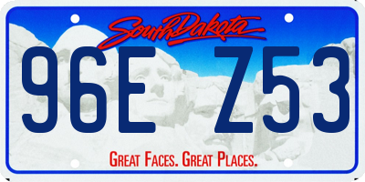 SD license plate 96EZ53