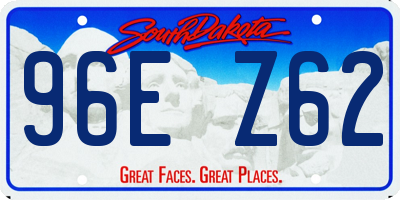 SD license plate 96EZ62